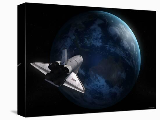 Space Shuttle Backdropped Against Earth-Stocktrek Images-Premier Image Canvas