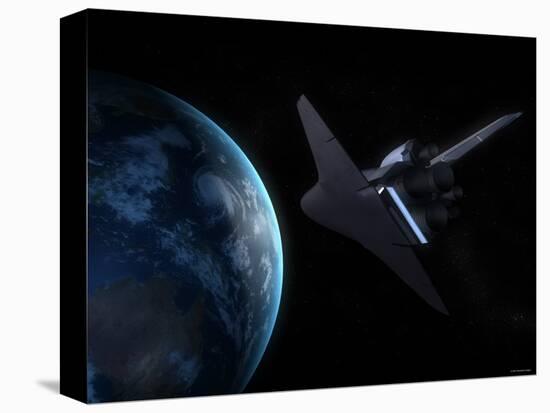 Space Shuttle Backdropped Against Earth-Stocktrek Images-Premier Image Canvas