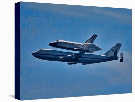 Space Shuttle Columbia flies on 9/21/12 over Los Angeles on its final flight, Malibu, CA-null-Premier Image Canvas