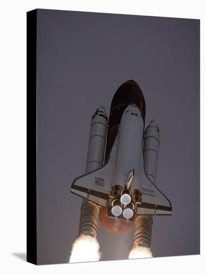 Space Shuttle Discovery Launched with Hubble Space Telescope in its Cargo Bay, April 24, 1990-null-Stretched Canvas