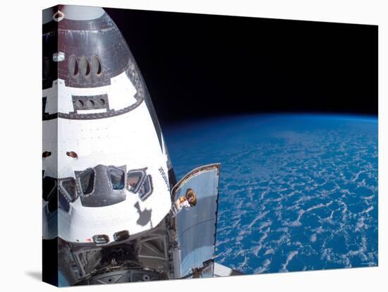 Space Shuttle Edeavour as Seen from the International Space Station-Stocktrek Images-Premier Image Canvas