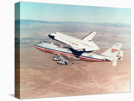 Space Shuttle Orbiter Mounted on Top of a Boeing 747 Carrier Aircraft, 1977-null-Premier Image Canvas