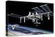 Space Station in Orbit around Earth with Space Shuttle-null-Stretched Canvas