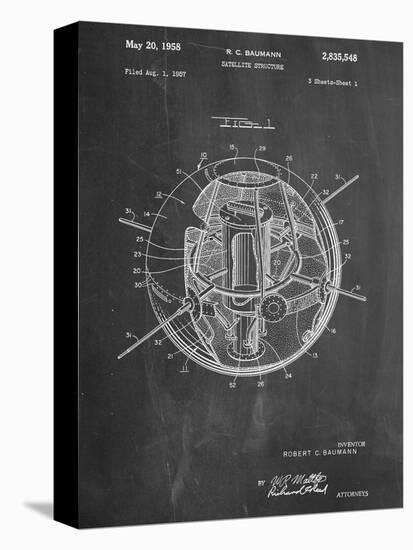 Space Station Satellite Patent-null-Stretched Canvas