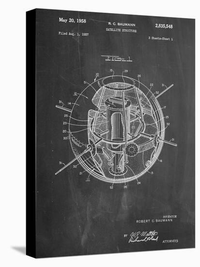 Space Station Satellite Patent-null-Stretched Canvas