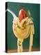 Spaghetti with Cherry Tomato on Fork-null-Premier Image Canvas