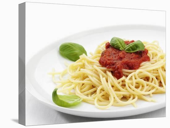 Spaghetti with Tomato Sauce, Italy, Europe-Angelo Cavalli-Premier Image Canvas