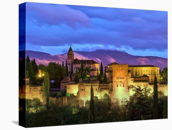 Spain, Andalucia, Granada Province, Granada, Alhambra from Sacromonte Hill-Alan Copson-Premier Image Canvas