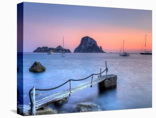 Spain, Balearic Islands, Ibiza, Cala D'Hort Beach and Es Vedra Island-Michele Falzone-Premier Image Canvas