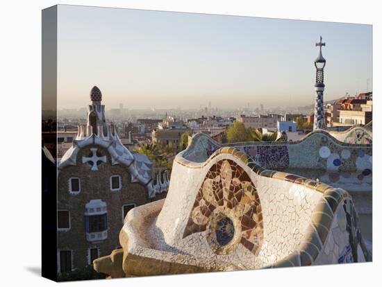 Spain, Barcelona, Guell Park, the Terrace-Steve Vidler-Premier Image Canvas