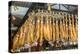 Spain, Barcelona, Iberico Ham Hanging in Store-Jim Engelbrecht-Premier Image Canvas