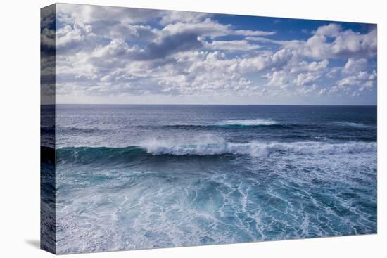 Spain, Canary Islands, Lanzarote, El Golfo, Elevated Waterfront View-Walter Bibikow-Premier Image Canvas