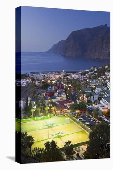 Spain, Canary Islands, Tenerife, Acantilado De Los Gigantes, Local Overview, Tennis Courts, Evening-Rainer Mirau-Premier Image Canvas