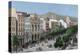 Spain. Catalonia. Barcelona. Lithography. La Rambla and the Gran Teatro Del Liceo (Opera House)-null-Premier Image Canvas