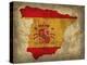 Spain Country Flag Map-Red Atlas Designs-Premier Image Canvas