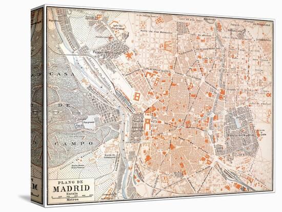 Spain: Madrid Map, C1920-null-Premier Image Canvas