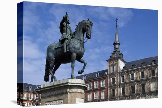 Spain, Madrid, Plaza Mayor, Equestrian Statue of Philip Iii, 1616-Pietro Tacca-Premier Image Canvas
