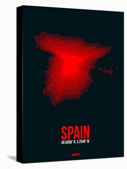 Spain Radiant Map 1-NaxArt-Stretched Canvas