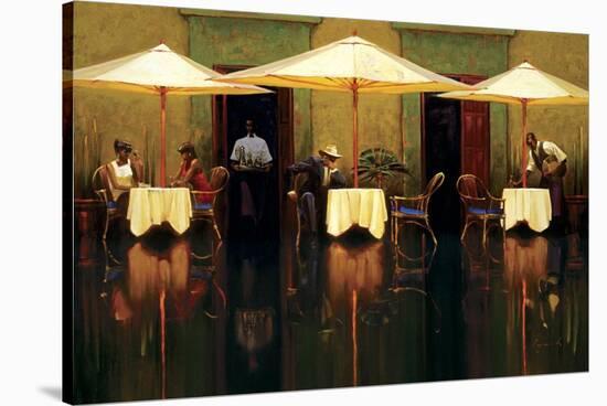 Spanish Cafe-Brent Lynch-Stretched Canvas