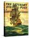 "Spanish Galleon," Saturday Evening Post Cover, March 30, 1935-Anton Otto Fischer-Premier Image Canvas
