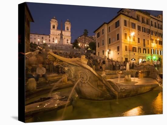 Spanish Steps and Trinita Dei Monti Church, Rome, Lazio, Italy, Europe-Angelo Cavalli-Premier Image Canvas