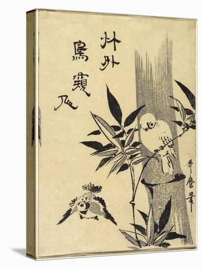 Sparrows on Bamboo Branch, C. 1781-1806-Kitagawa Utamaro-Premier Image Canvas