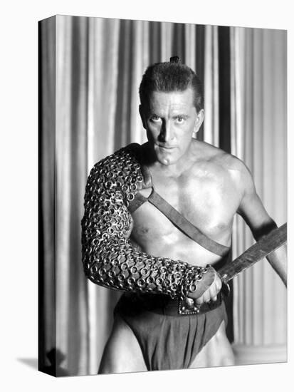 Spartacus by Stanley Kubrik with Kirk Douglas, 1960 (b/w photo)-null-Stretched Canvas