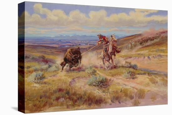 Spearing a Buffalo, 1925-Charles Marion Russell-Premier Image Canvas