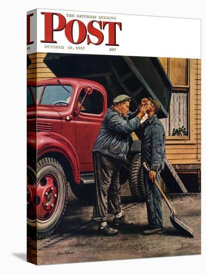 "Speck of Coal," Saturday Evening Post Cover, October 18, 1947-Stevan Dohanos-Premier Image Canvas