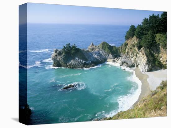 Spectacular Coastline with Waterfall, Julia Pfeiffer Burns State Park, Big Sur, USA-Ruth Tomlinson-Premier Image Canvas