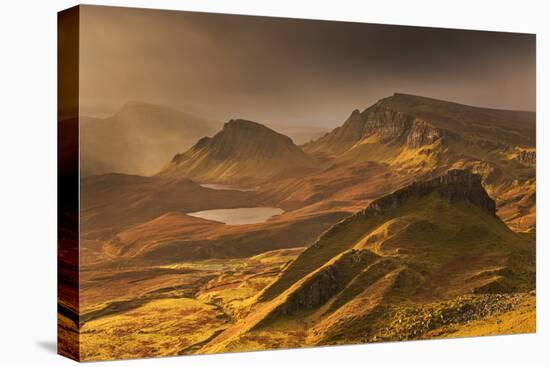 Spectacular Light over the Trotternish Range from the Quiraing in the Isle of Skye, Scotland-Adam Burton-Premier Image Canvas