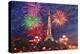 Spectacular Paris France Silvester Fireworks-Martina Bleichner-Stretched Canvas