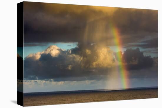 Spectacular rainbow off of Kalapana, Big Island, Hawaii-Mark A Johnson-Premier Image Canvas