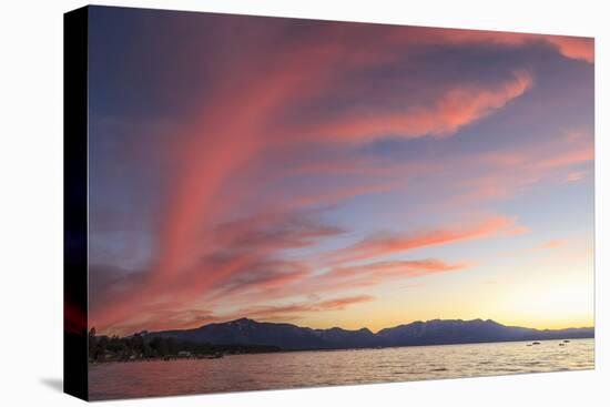 Spectacular Sunset Colors, Lake Tahoe, California, USA-Tom Norring-Premier Image Canvas
