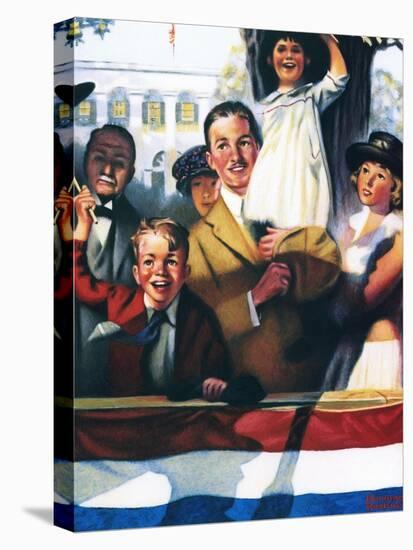 Spectators at a Parade-Norman Rockwell-Premier Image Canvas