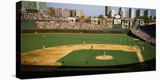 Spectators in a stadium, Wrigley Field, Chicago Cubs, Chicago, Cook County, Illinois, USA-null-Premier Image Canvas