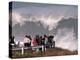 Spectators Line the Bluff at La Jolla Cove to Get a Good Look at the Large Surf in San Diego-null-Premier Image Canvas