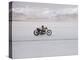 Speeding Motorcycle During Bonneville Hot Rod Meet at the Bonneville Salt Flats in Utah-J^ R^ Eyerman-Premier Image Canvas
