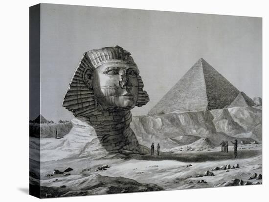 Sphinx and Great Pyramid of Giza from Description of Egypt-null-Premier Image Canvas