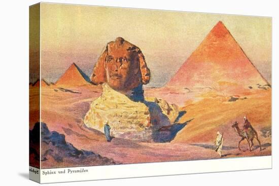 Sphinx and Pyramids, Egypt-null-Stretched Canvas