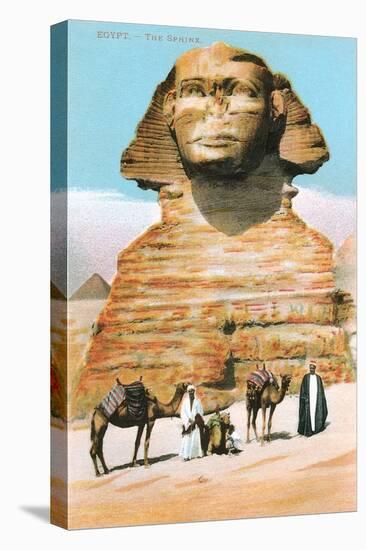 Sphinx, Camels Bedouin-null-Stretched Canvas