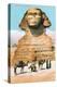 Sphinx, Camels Bedouin-null-Stretched Canvas