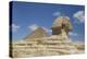 Sphinx in Foreground, and the Great Pyramid of Cheops, the Giza Pyramids-Richard Maschmeyer-Premier Image Canvas