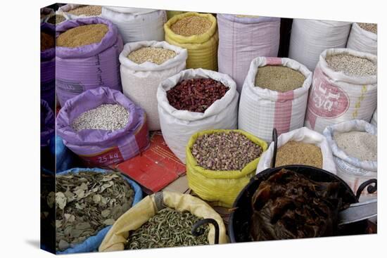 Spices in the Souks in the Medina, Marrakesh, Morocco, North Africa, Africa-Jean-Pierre De Mann-Premier Image Canvas