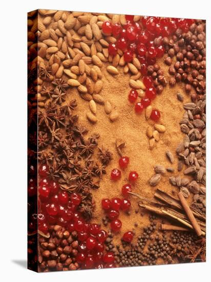 Spices, Nuts, Almonds and Cherries Forming a Surface-Luzia Ellert-Premier Image Canvas