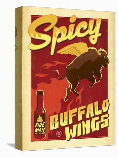 Spicy Buffalo Wings-Anderson Design Group-Stretched Canvas