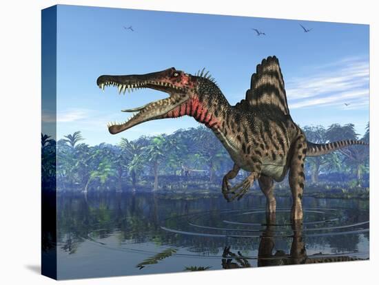 Spinosaurus Dinosaur, Artwork-Walter Myers-Premier Image Canvas