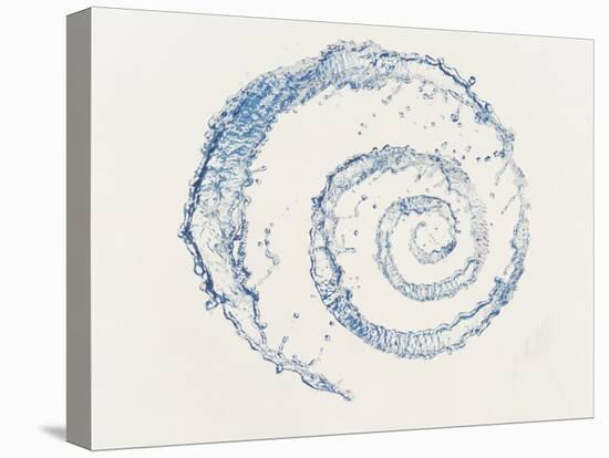 Spiral of Water Drops with White Background-null-Premier Image Canvas