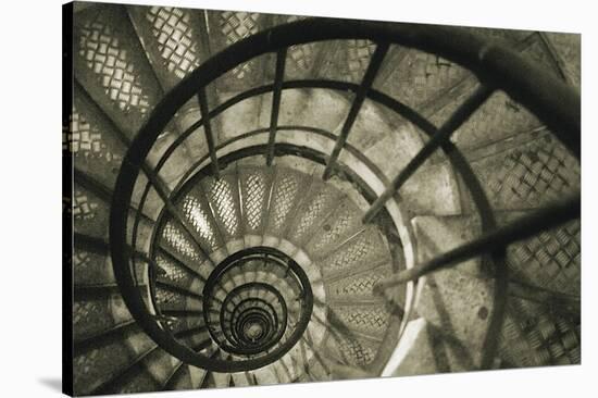 Spiral Staircase in Arc de Triomphe-Christian Peacock-Stretched Canvas