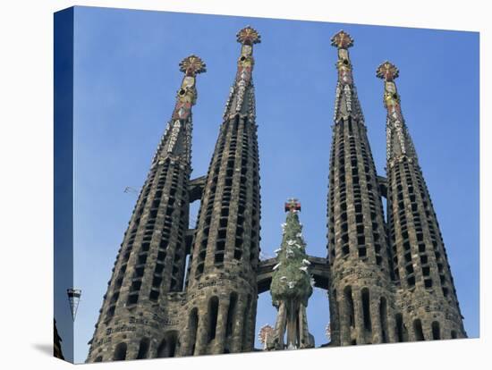 Spires of the Sagrada Familia, the Gaudi Cathedral in Barcelona, Cataluna, Spain, Europe-Jeremy Bright-Premier Image Canvas